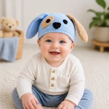 Baby Dog Hat Crochet Pattern (2)